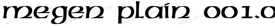 Megen Plain 001.001字体转换